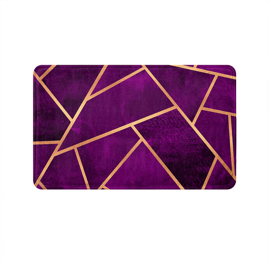 SuperSoft Purple Geometric Door Mat