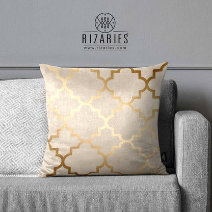 SuperSoft Beige Big Quatrefoil