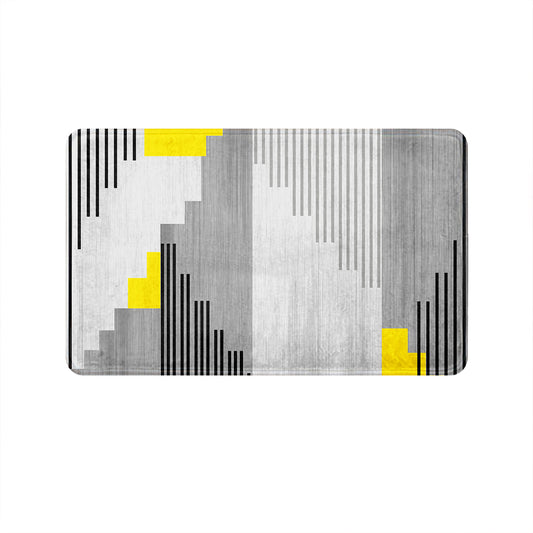 Super Soft Grey Lines Door Mat