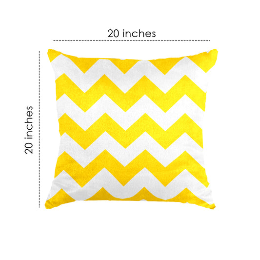 (20" x 20") SuperSoft Yellow Waves Throw Cushion