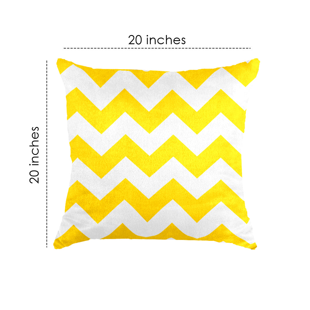 (20" x 20") SuperSoft Yellow Waves Throw Cushion