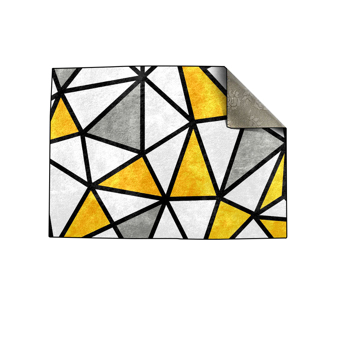Yellow Geometric Centerpiece (Rug)