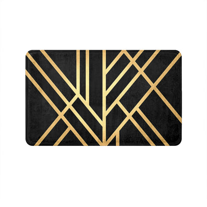 SuperSoft Black Art Deco Door Mat