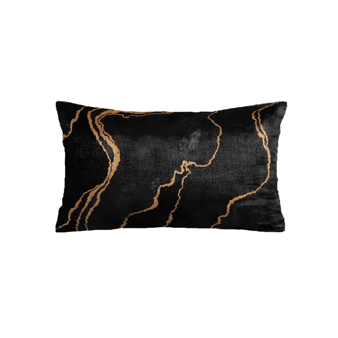 SuperSoft Black Gold Abstract Pattern Rectangle