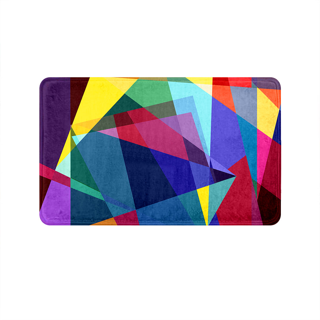SuperSoft Colorful Abstract Geo Door Mat