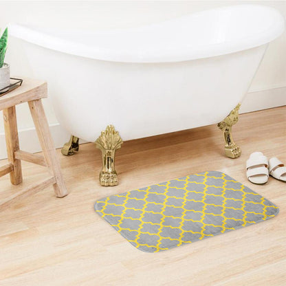 SuperSoft Mustard Quatrefoil Door Mat