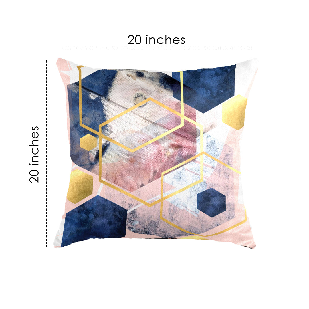 (20" x 20") SuperSoft Pink Abstract Throw Cushion