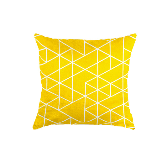 SuperSoft Triangle Yellow White Throw Pillow