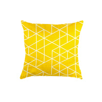 Thumbnail for SuperSoft Triangle Yellow White Throw Pillow