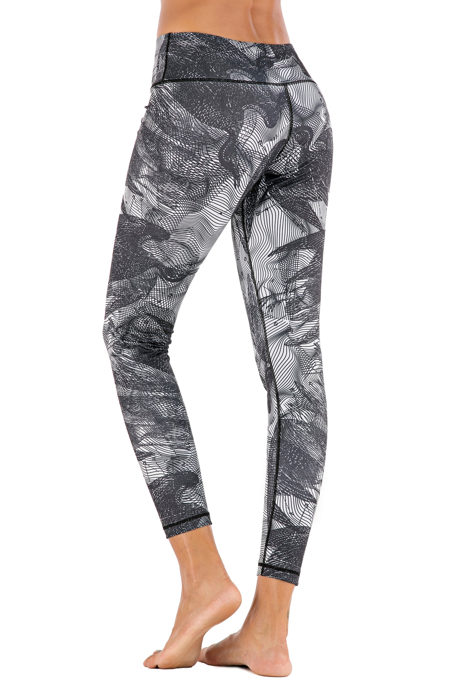 Grey Abstract Crazy Workout 2 Pcs Set