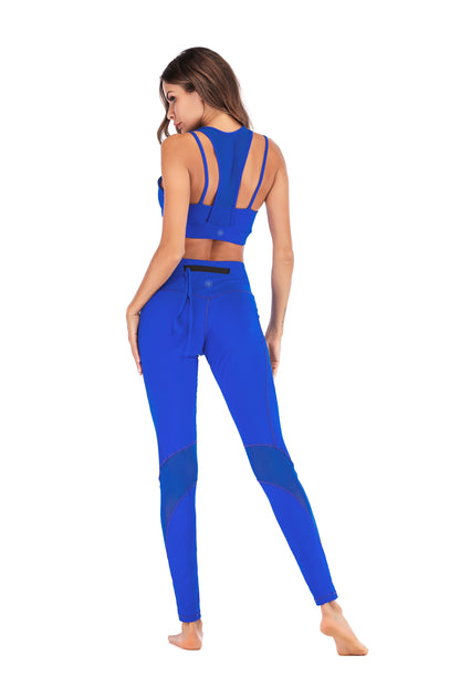 Royal Blue Crazy Workout 2 Pcs Set