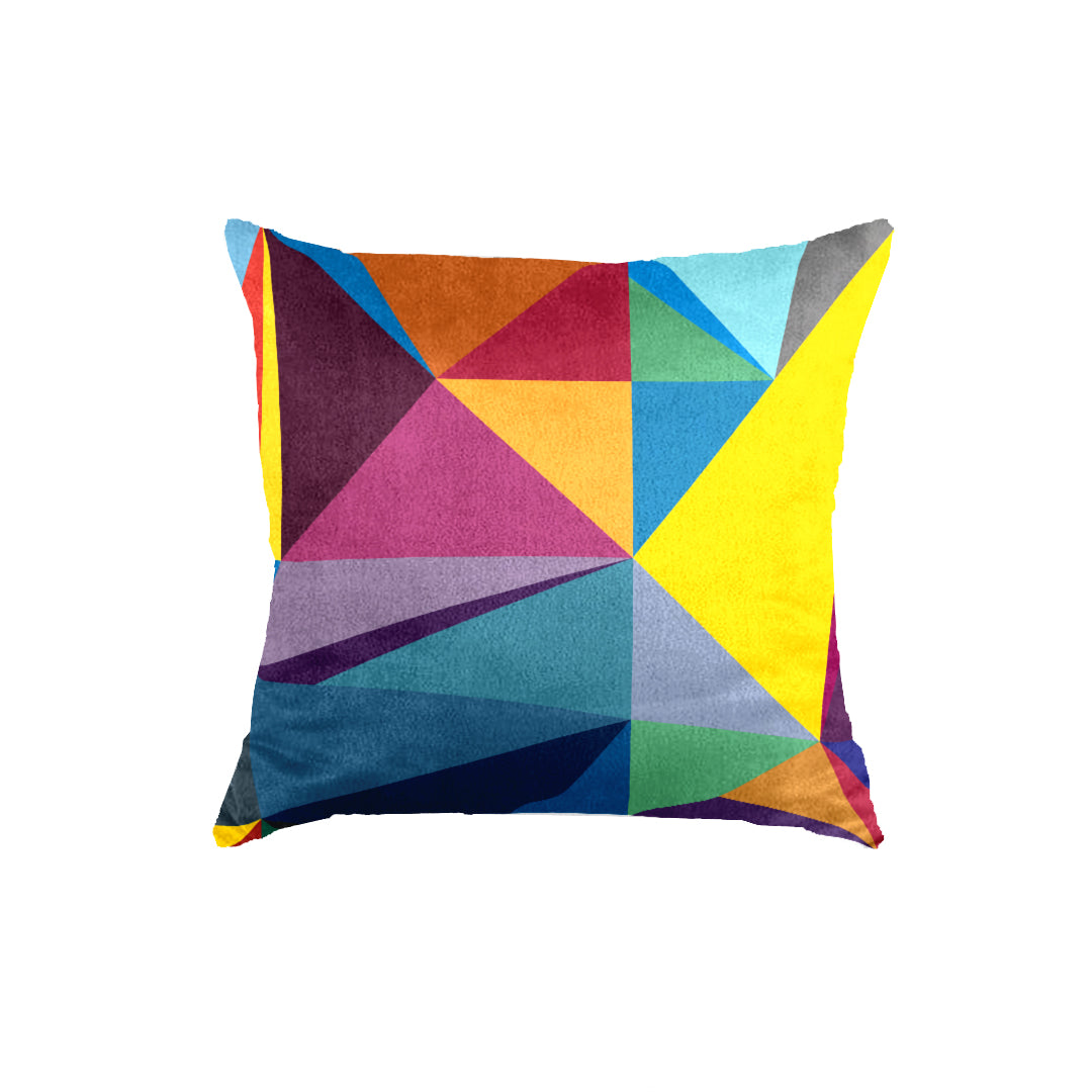 SuperSoft Colorful Triangle Throw Cushion