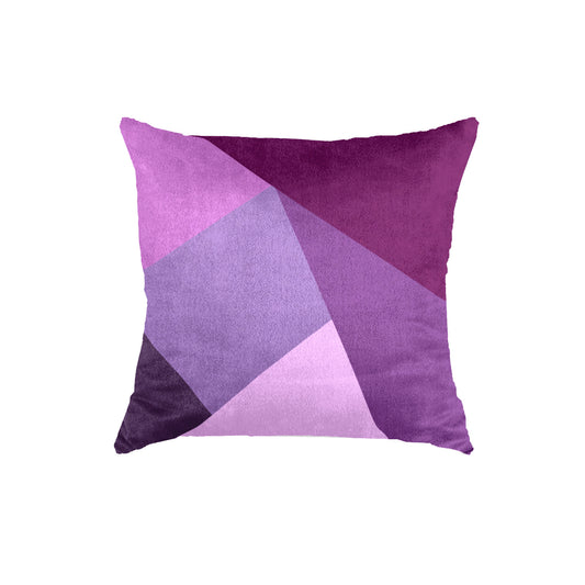 SuperSoft Purple Mist Geometric Throw Cushion