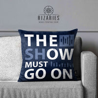 Thumbnail for SuperSoft Show Must Go On Music Theme Throw Cushion