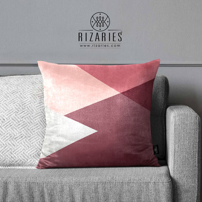 SuperSoft Shades of Pink Geometric Throw Pillow