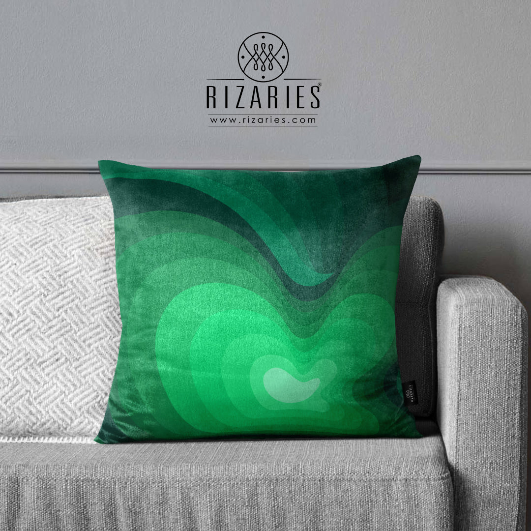 SuperSoft Shades of Green Throw Cushion