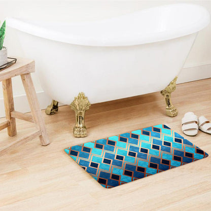 SuperSoft Turquoise & Gold Door Mat