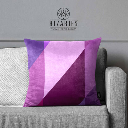 SuperSoft Purple Mist Abstract Geo Throw Cushion