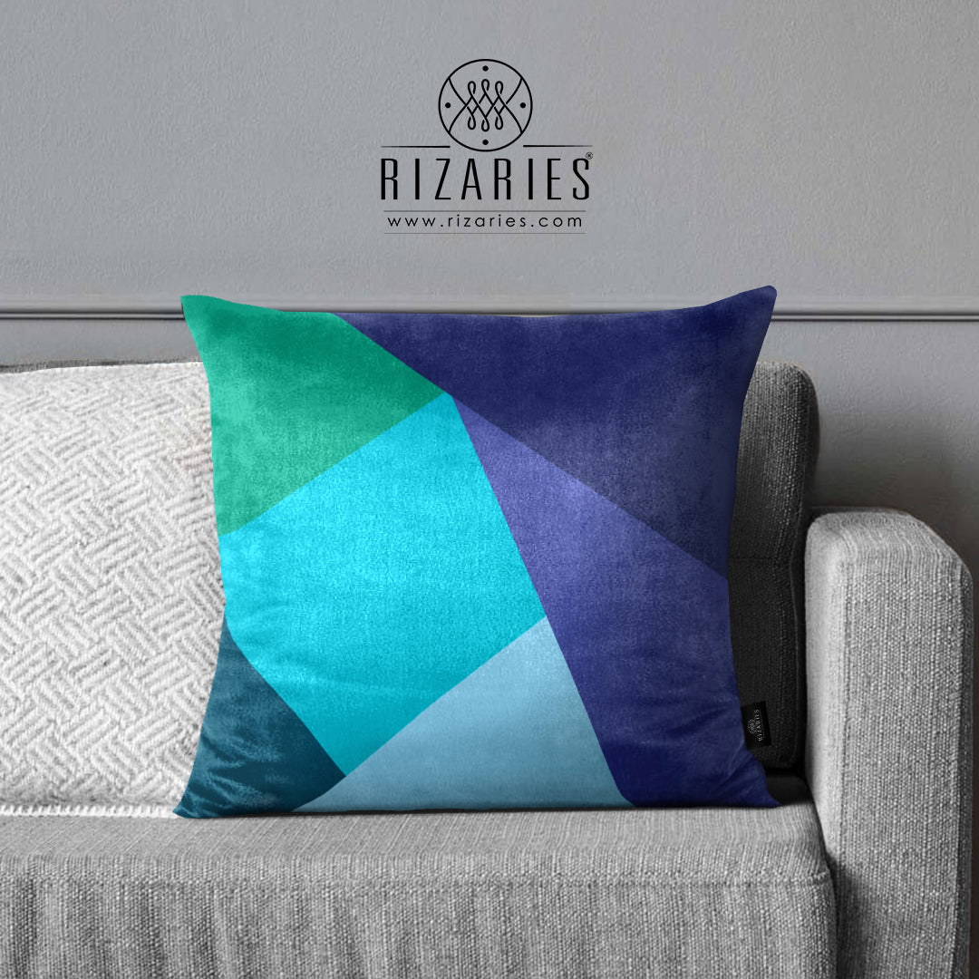 SuperSoft Teal Sky Pattern Throw Cushion