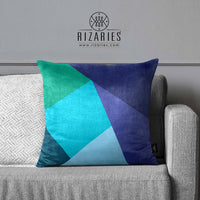 Thumbnail for SuperSoft Teal Sky Pattern Throw Cushion