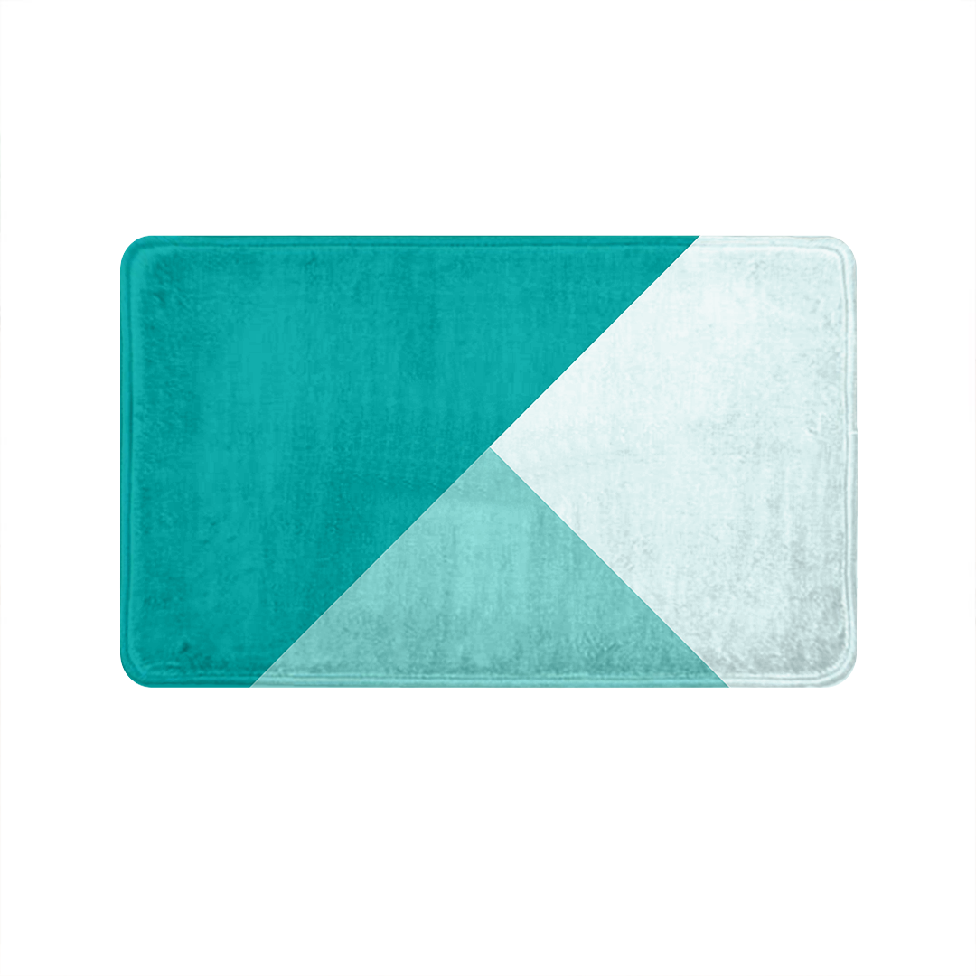 SuperSoft Tri Teal Turquoise Door Mat