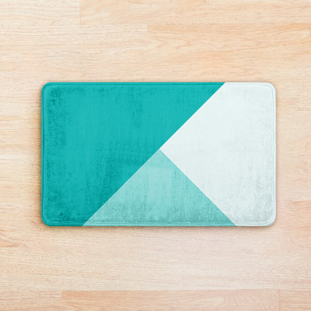 SuperSoft Tri Teal Turquoise Door Mat