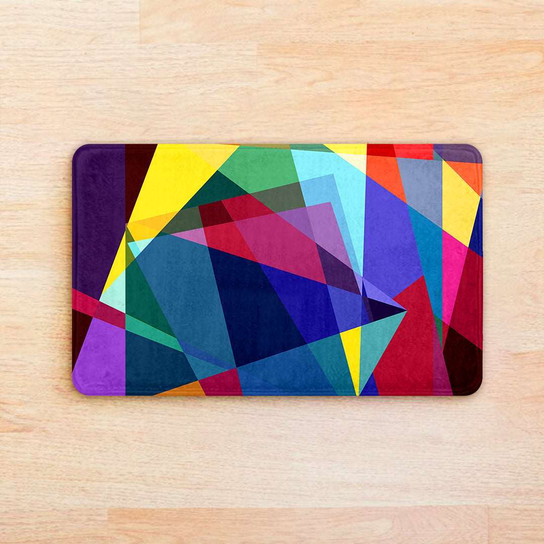 SuperSoft Colorful Abstract Geo Door Mat
