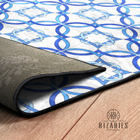 Thumbnail for Navy Tile Pattern Centerpiece (Rug)