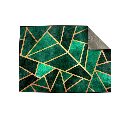 New Green Geometric Centerpiece (Rug)