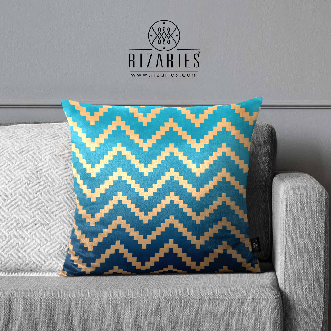 SuperSoft Teal Waves Throw Pillow