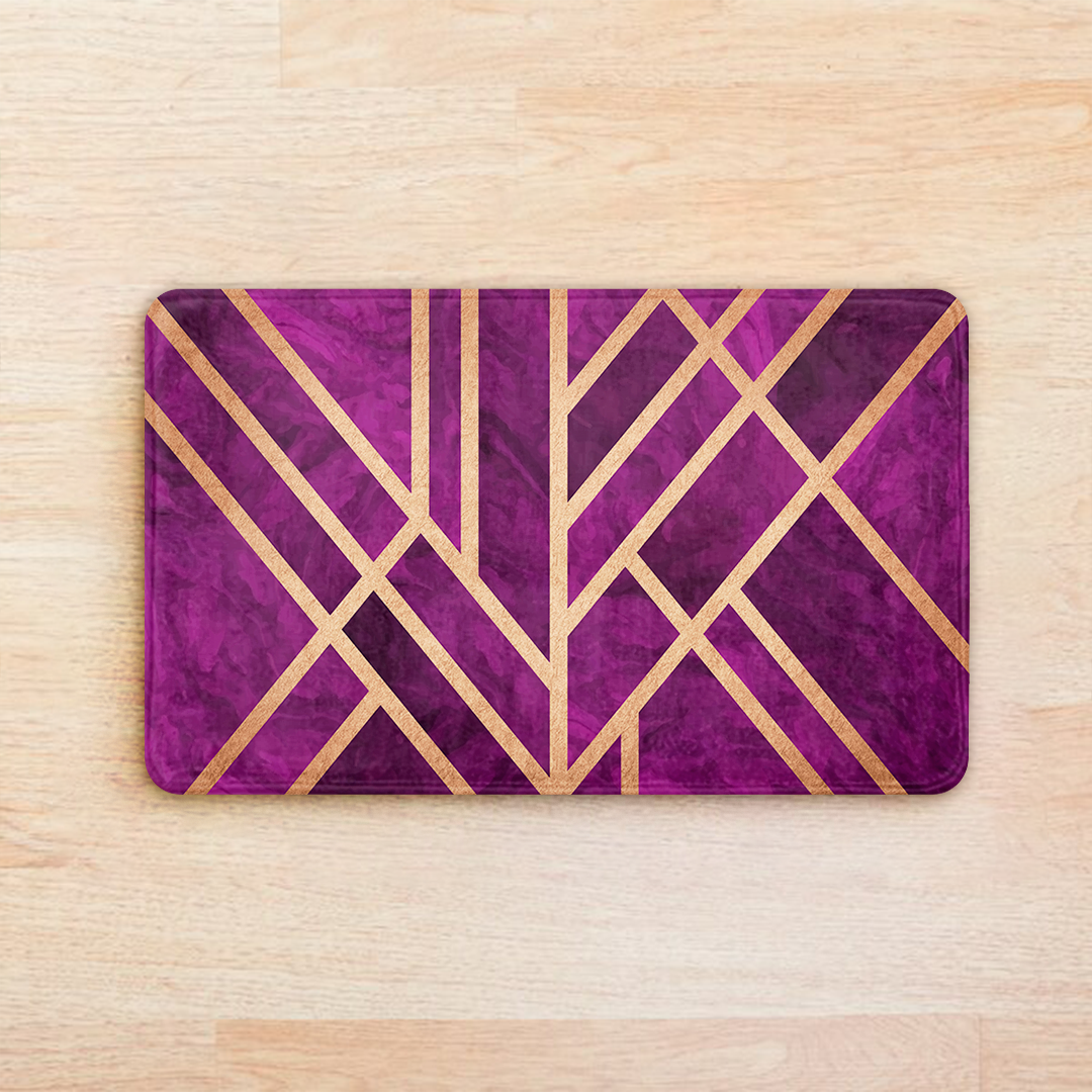 SuperSoft Purple Art Deco Door Mat