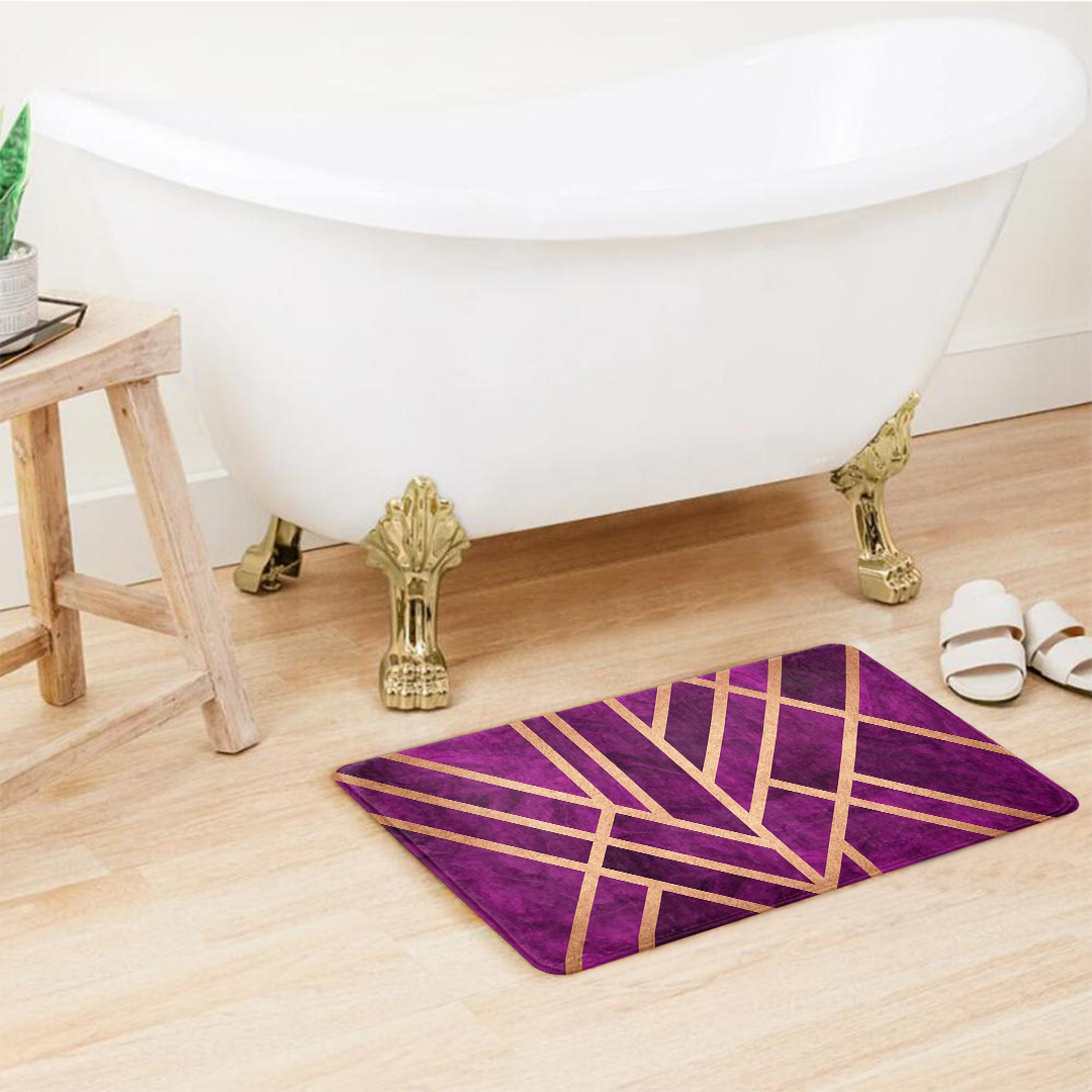 SuperSoft Purple Art Deco Door Mat