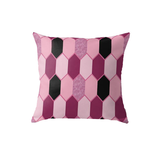 SuperSoft Pink Geo Throw Pillow