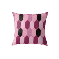 Thumbnail for SuperSoft Pink Geo Throw Pillow
