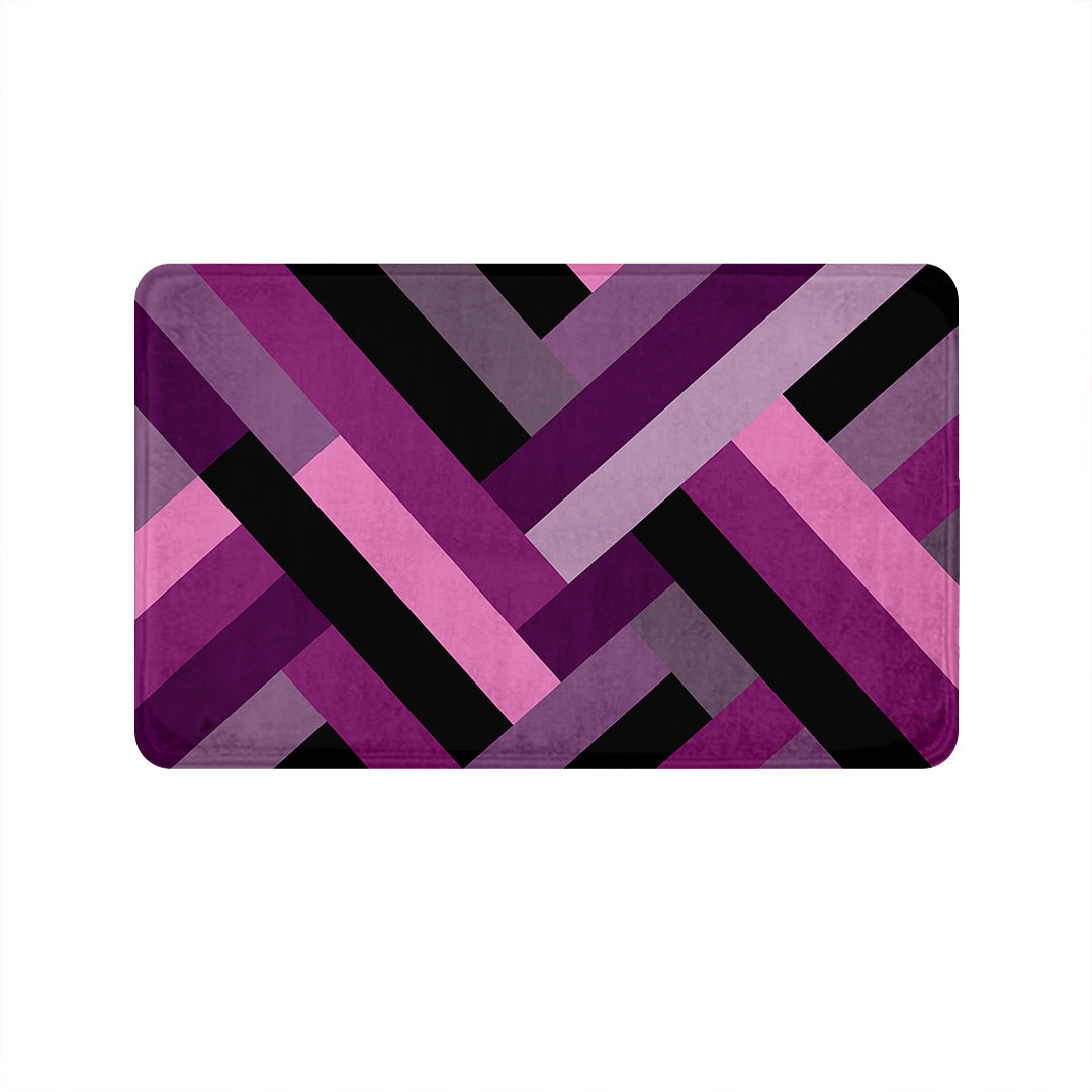SuperSoft Purple Lines Door Mat