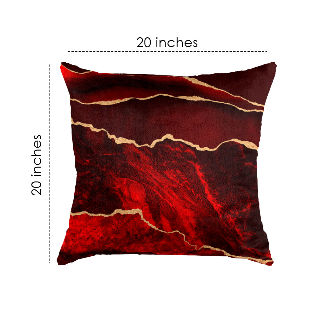 (20" x 20") SuperSoft Burgundy Abstract Throw Cushion