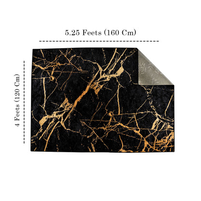 Black Shades of Gold Abstract Centerpiece (Rug)