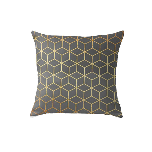 SuperSoft Grey Cubes Throw Pillow