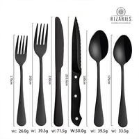 Thumbnail for New Black Cutlery Set