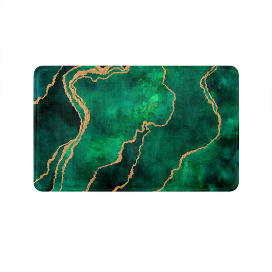 SuperSoft Green Abstract Door Mat