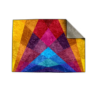 Thumbnail for Colorful Rainbow Geometric Centerpiece (Rug)