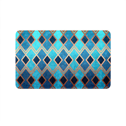 SuperSoft Turquoise & Gold Door Mat