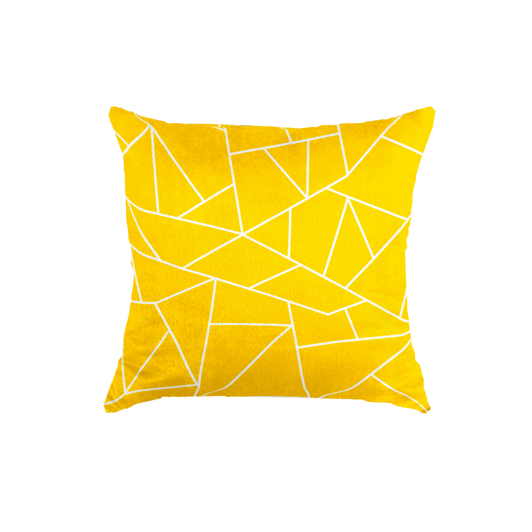 SuperSoft Mustard Yellow White Mosaic Lines