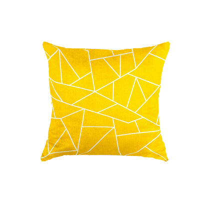 SuperSoft Mustard Yellow White Mosaic Lines