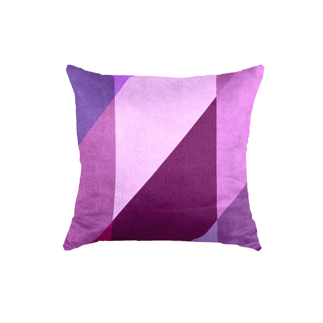 SuperSoft Purple Mist Abstract Geo Throw Cushion