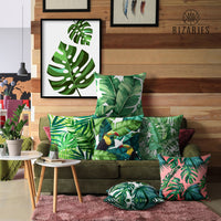 Thumbnail for Tropical Leaves & Animal Throw Pillow Set of 6