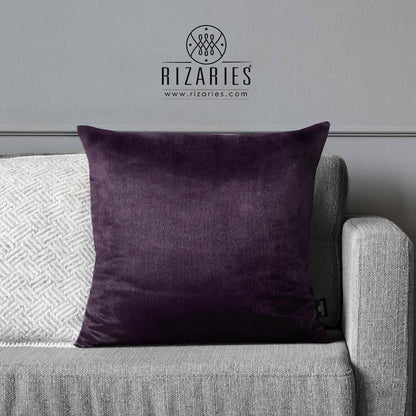 SuperSoft Plain Dark Purple Throw Pillow