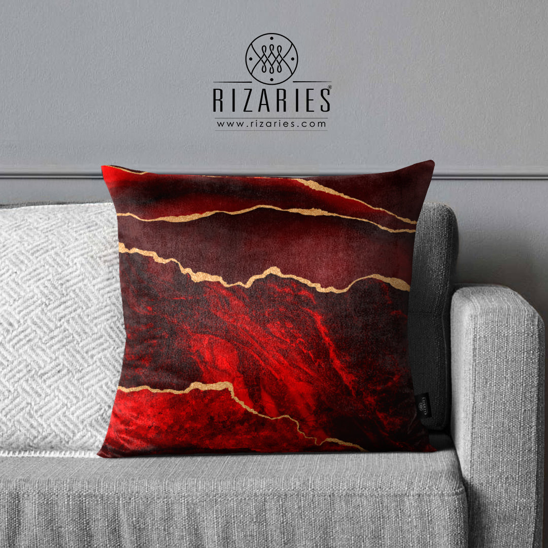 SuperSoft Maroon Abstract Throw Pillow