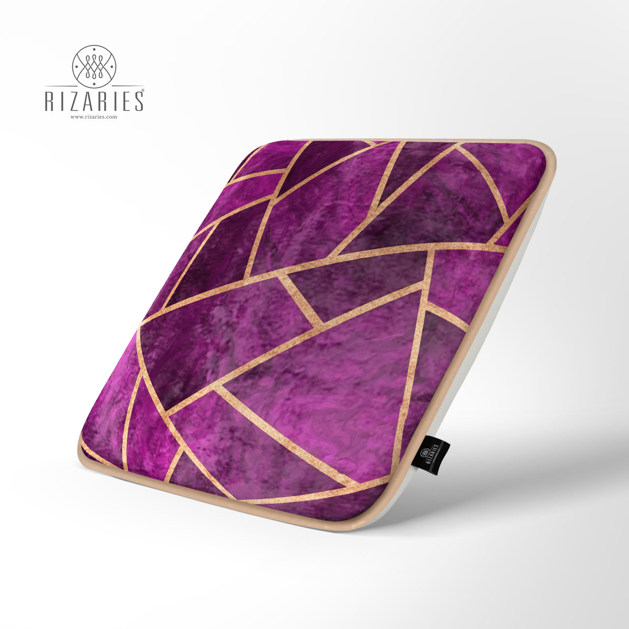 Super Soft Purple Geometric Chair Pad/Cushion