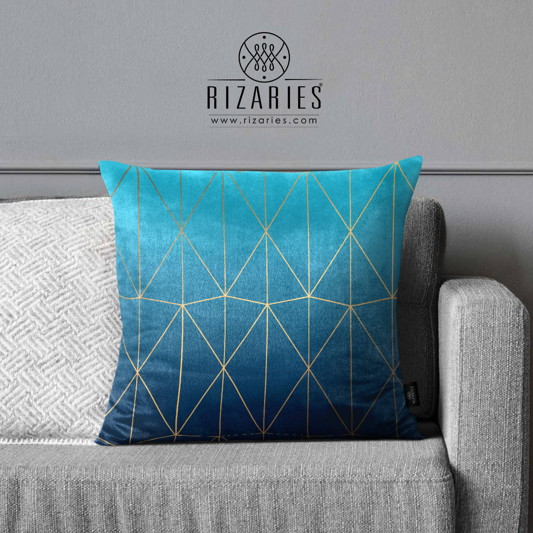 SuperSoft Teal Abstract throw Pillow